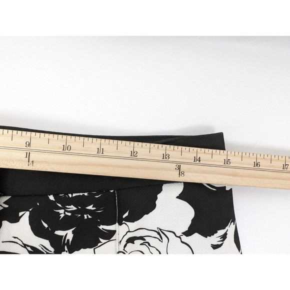 Adam Lippes Black White Floral Cigarette Pants Denim Size US 8 - Picture 12 of 14